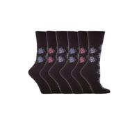 (37-42, GG32) Gentle Grip - 6er Pack Damen Baumwolle Socken Ohne Gummi Bunt | Gentle Grip-ödem Socken Muster
