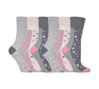 (37-42, GG92) Gentle Grip - 6er Pack Damen Baumwolle Socken Ohne Gummi Bunt | Gentle Grip-ödem Socken Muster