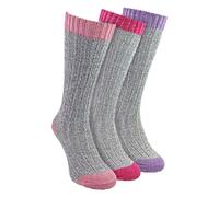 (37-42, Grau 2) Sock Snob - Sock Snob - 3 Paar extra lange warme weiche Wollsocken für Damen