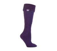 (37-42, Lila / Samt) Heat Holders - Heat Holders Damen Winter Thermo Gummistiefel Socken - Stiefelsocken