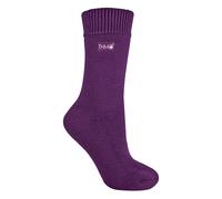 (37-42, Lila) THMO - THMO - 1 Paar Damen Thermo Socken mit Komfortbund | Dickes Warm Socken Gefüttert