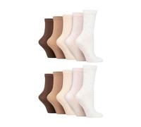 (37-42, Punktemischung) Wildfeet - 10er Pack Damen Bambus Jacquard Socken | Wildfeet | Lustige Gemusterte Socken