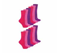 IOMI 12 Paar Damen Socken Ohne Gummibund und Nahtlos Atmungsaktiv Extra Breit Bambus Diabetikersocken für Geschwollene Beine (37-42, Rosa)