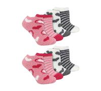 (37-42, Rosa) Sock Snob - 8 Paar Damen Flauschige Socken mit Tiermotiv | Lustig Plüsch Kuschelsocken Kurz