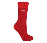 (37-42, Rot) THMO - THMO - 1 Paar Damen Thermo Socken mit Komfortbund | Dickes Warm Socken Gefüttert