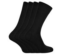 (37-42, Schwarz) Sock Snob - Sock Snob - 4er Pack Herren und Damen Bio Bambussocken Atmungsaktive Socken Uni