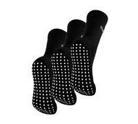 (37-42, Schwarz) THMO - THMO - 3er Pack Fleece Socken Anti rutsch Damen Rutschfeste Thermosocken Winter