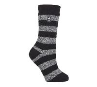 (37-42, Schwarz / Weiß (Tuscuny)) Heat Holders - Heat Holders - Damen Warm Innen Fleece Thermo Flauschige Socken für Geschenk