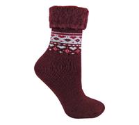 (37-42, Tiefes Fuchsia) Sock Snob - Damen Winter Bettsocken Wolle | Norweger Socken Muster | Kuschelig Kuschelsocken