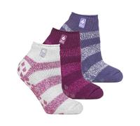 (37-42, Valencia) Heat Holders - Heat Holders - 3er Pack Damen Anti rutsch Sneaker Socken | Thermo Socken Kurz