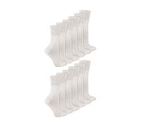 (37-42, Weiß) IOMI - 12 Paar Damen Extra Breit Diabetikersocken Ohne Gummibund und Nahtlos | IOMI