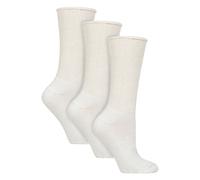 (37-42, Weiß) IOMI - 3er Pack Rutschfeste Diabetikersocken | IOMI | Socken Ohne Gummi mit Stopper