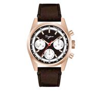 37 mm Handaufzieh-Piloten-Herrenuhr, Möwe ST19, Chronograph, Schwanenhals, mechanische Edelstahl-Armbanduhren, Farbe 6, Chronograph, mechanisch