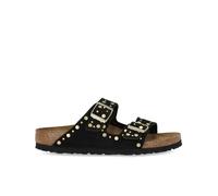 Birkenstock Arizona Rivet Border Pantolette schwarz SCHMAL 1030348 - Größe 38