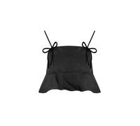 38 GANNI SATIN SCHWARZES TOP