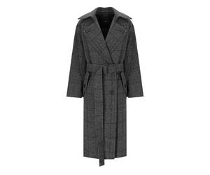 38 IT MAX MARA WEEKEND SESTRI GRAUER MANTEL MIT GÜRTEL