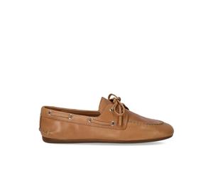 38 SPERRY SLIM BOAT TAN LOAFER
