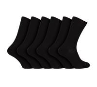 (39-42, Schwarz) Sock Snob - 6er Pack - 100% Ägyptische Baumwolle Socken für Herren | Baumwollsocken Schwarz