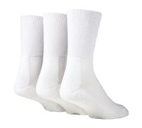 IOMI - 3er Pack Herren und Damen Bambus Ohne Gummi Socken für Diabetiker | Diabetikersocken Bambussocken (Weiß, 39-42)