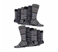 (39-45, Buenos Aires) Sock Snob - 12er Pack Herren Baumwolle Socken Striefen | Gestreifte Socken Bunt | Sock Snob
