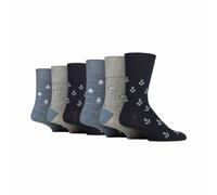 (39-45, Denim-Ikone) Gentle Grip - 6er Pack Herren Socken Comfort Ohne Gummi Bund | Gentle Grip Socken Baumwolle