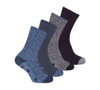(39-45, Grau Blau) Sock Snob - 8er Pack Herren Kuschelsocken mit Noppen | Rutschfest Flauschige Bettsocken