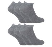 (39-45, Grau) Sock Snob - 6er Pack Herren Baumwolle Sport Socken Kurz | Sneaker Socken Atmungsaktiv