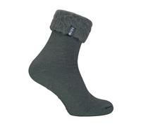 (39-45, Holzkohle) THMO - Herren Kuschelsocken Winter | Flauschige Bettsocken Fleece | Thermosocken | THMO