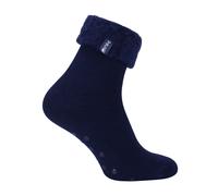 (39-45, Marine) THMO - Herren Kuschelsocken Winter | Flauschige Bettsocken Fleece | Thermosocken | THMO