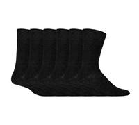 (39-45, Schwarz) IOMI - IOMI - 6er Pack Herren Baumwolle Socken Ohne Gummi | Diabetikersocken Extra Weit