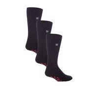 HEAT HOLDERS - 3er Pack Herren Antirutsch Thermosocken | Extra Warme Rutschfest ABS Kuschelsocken (39-45, Schwarz Rot)