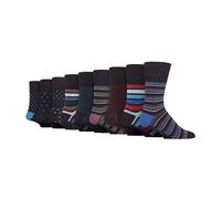 (39-45, Stil 1) Gentle Grip - Gentle Grip - 9er Pack Herren Bambus Socken Ohne Gummi | Rutschfeste Socken