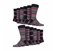 (39-45, Tokio) Sock Snob - 12er Pack Herren Baumwolle Socken Striefen | Gestreifte Socken Bunt | Sock Snob