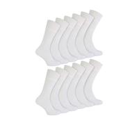 (39-45, Weiß) IOMI - 12 Paar Herren Bambus Diabetikersocken Ohne Gummibund Extra Weit Nahtlos | IOMI