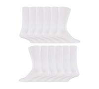(39-45, Weiß) IOMI - IOMI - 12 Paar Herren Diabetikersocken Extra Weit Ohne Gummi