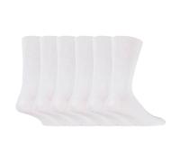 (39-45, Weiß) IOMI - IOMI - 6er Pack Herren Baumwolle Socken Ohne Gummi | Diabetikersocken Extra Weit
