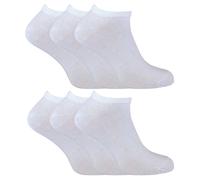 (39-45, Weiß) Sock Snob - 6er Pack Herren Baumwolle Sport Socken Kurz | Sneaker Socken Atmungsaktiv