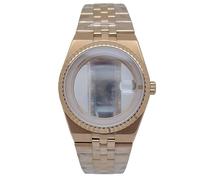 39,5mm Uhrengehäuse Set für Rolex Datejust/Royal Oak/Tissot PRX | Integriertes Armband Set Saphirglas Mod Teile Casual Sport Herren