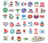 39 Stück Schuhanstecker Pins Anstecker Für Crocs Jibbitz, Schuh Charms Krankenschwester Medizin Schuhanhänger Karikatur Arzt Nurse Zubehör Für Clogs DIY Dekorationen, Kinderpartys Geschenk