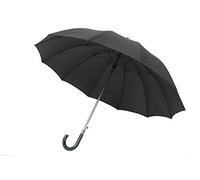 3930 SUSINO hochwertiger Stockschirm 12-teilig mit Automatik - Alustockschirme -sturmsicher in Schwarz（ 117 Durchmesser ）