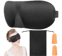 3D Augenmaske & Ohrstöpsel Inkl. Etui Vertiefte Augenhöhlen Erhöhte Nasenteil Schlafmaske Schlafbrille Augenbinde 11848