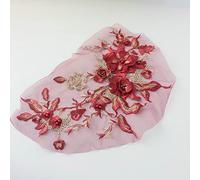 3D-Blumen Perlen Spitze Stoffe Applikationen Perlen Stickerei Nähen auf Patches für DIY Hochzeit Abendkleid Kleidung Patches Scrapbooking Dekor (Larette)