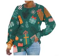 3D Druck Kapuzenpullover Damen Langarm Lustig Gedruckt(E XXL) | 3D-Druck Technologie, lustiges -Muster, langärmliges Design, moderate Elastizität, ganzjährig tragbar