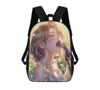 3D-gedruckter Kinder-Schulrucksack Sonic Serene Für Kinder, Hohes Fassungsvermögen, Modischer Reiserucksack, Schulrucksack Für Kinder, Lässiger Rucksack 17inch