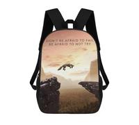 3D-gedruckter Kinderrucksack Bold Leap of Faith Schulrucksack, Modisch, Lässig, Leicht, Für Schule, Uni Und Reisen 17inch