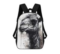 3D-gedruckter Kinderrucksack Camel Desert Beauty Schulrucksack, Modisch, Lässig, Leicht, Für Schule, Uni Und Reisen 17inch