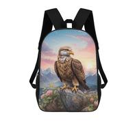 3D-gedruckter Kinderrucksack Eagle King of The Mountain Schulrucksack Mit Hohem Fassungsvermögen, Reiserucksack Für Jungen, Grund- Und Mittelschüler 17inch