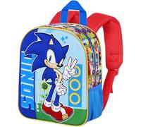 3D Kindergartenrucksack für Kinder, Freizeitrucksack für Jungen und Mädchen, Kindergarten, 31 cm, Reisen, Geschenk, Stitch, Spiderman, Minni, Sonic, Sonic Unstoppable, 31
