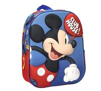 3D Mickey Mouse Kinderrucksack, Unisex, Schulrucksack für Jungen und Mädchen, mit EVA-Prägung, Fronttasche und Reißverschluss, leicht und bequem, offizielles Disney-Lizenzprodukt, für Kindergarten und