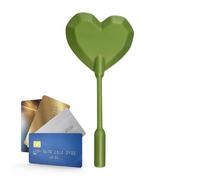 3D Printed Card Holder - Heart Storage Sleeve, Wand Stick with Secure Use, Lightweight Construction Design, Sleek Minimal Setup, Accessory Kit for Carrying Credit Safely and convenient while traveli